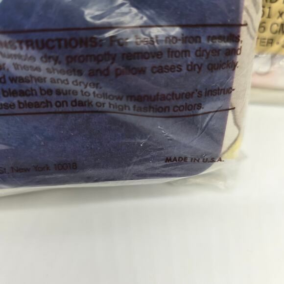 VTG New Springmaid Wondercale Double Flat & Fitted Sheet Set Salon Floral - Picture 8 of 9